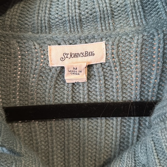 St. John’s Bay chunky cable knit button front cardigan - Picture 3 of 5